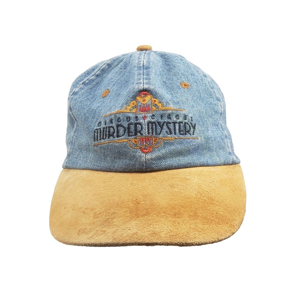 Circus Circus Murder Mystery Hat Denim Blue Strapback Cap Las Vegas Vintage 90s